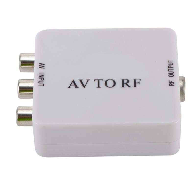 AV To RF Video Converter Adapter Box Support RF 67.25/61.25MHz TV Switcher RCA CVSB to RF Adapter Converter 5