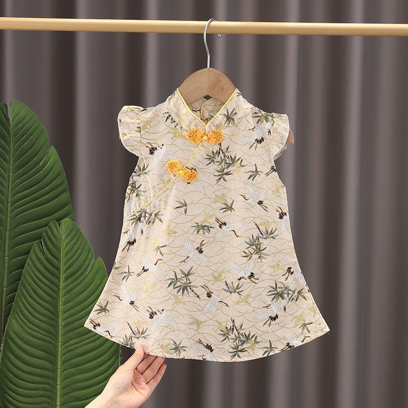 Product Introduction of Váy sườn xám nữ Phong Cách Trung Quốc được cải thiện, Thích hợp cho mùa hè, đi catwalk, váy Tang cho bé gái Nhỏ Váy trẻ em, nữ cao cấp, năm 2023 4