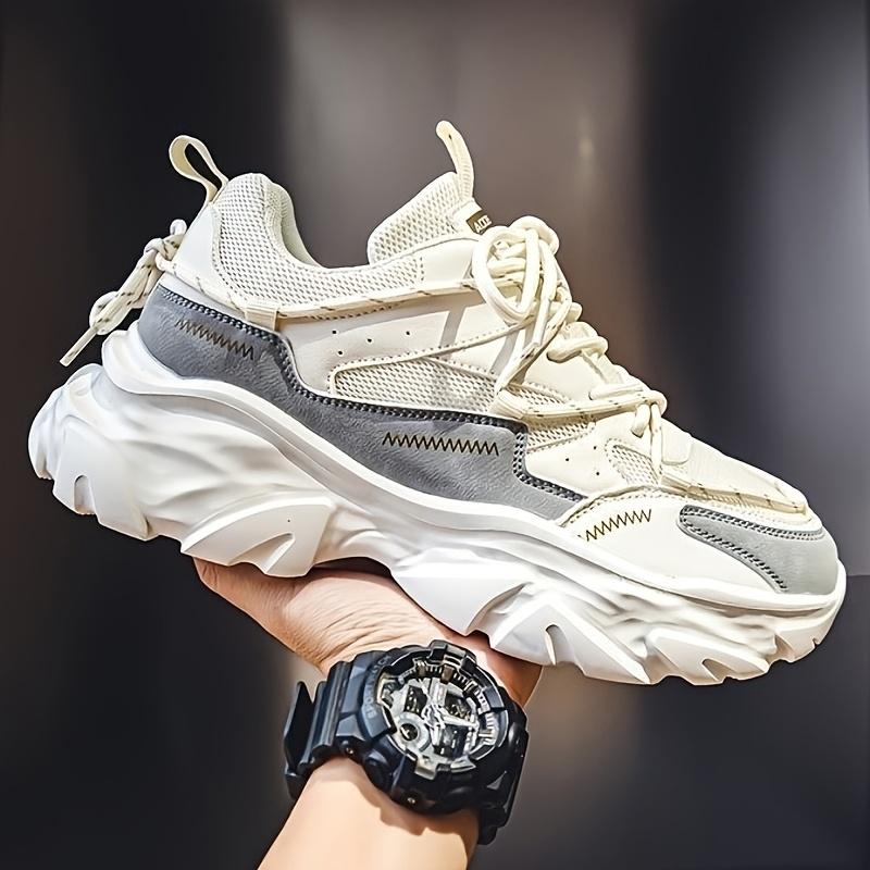 Product Introduction of 2025 New Arrival Men'S Versatile Sports & Casual Sneakers - Mesh High-Top Running Shoes with Stylish Lace-Up Design, Thick Sole for Outdoor Activities & Everyday Wear, Casual Footwear | Trendy Sneakers | Comfortable Footwear 3