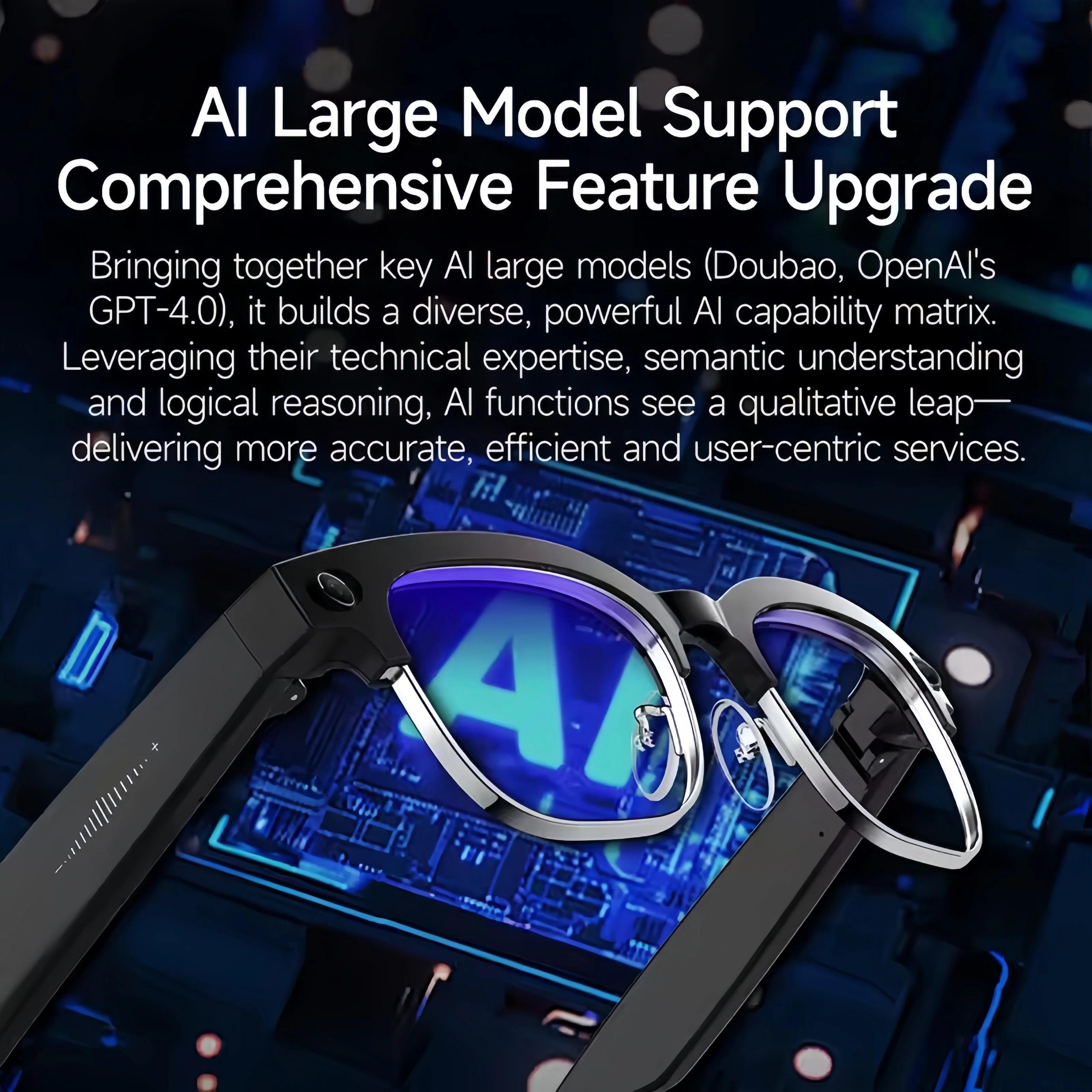 2026 New Upgrade smart glasees With Camera Video Recording AI Photo Recognition Bluetooth Call Translation Voice Sunglasses Man