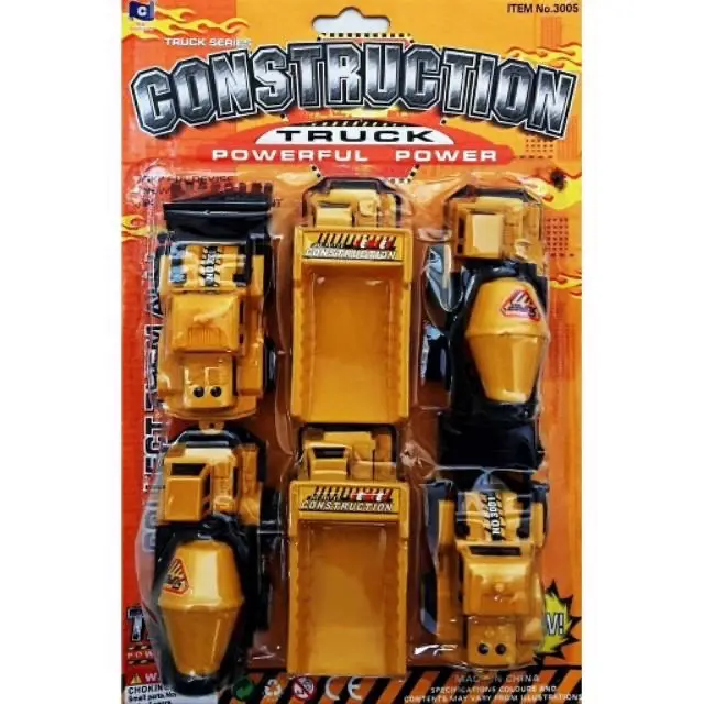 Construction Truck Kuning Set isi 6 | mobil tukang mainan anak dapat 6 5