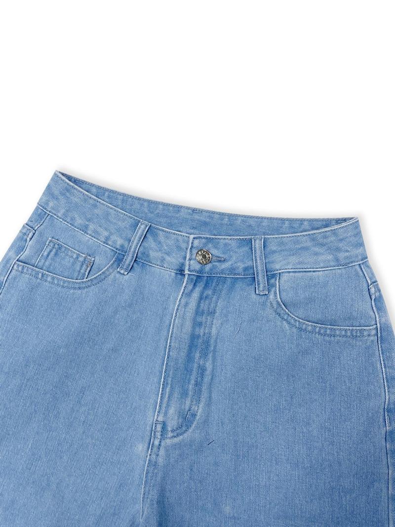 Product Introduction of Women's Denim High Waist Overalls without Belt, Casual Street Comfy Shorts for Daily Wear, Ladies Bottoms for All Seasons 9