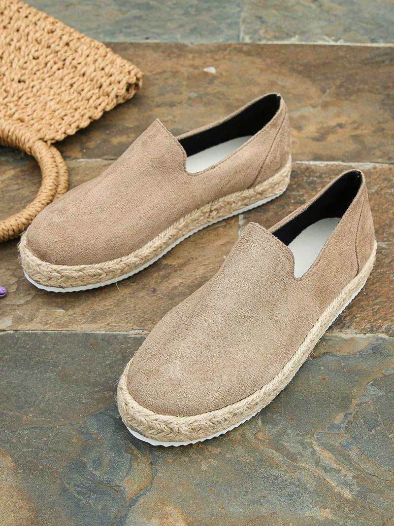 Product Introduction of Women's Simple Comfortable Slip on Flatform Shoes, Casual Round Toe Shoes for Summer, Lightweight Breathable Shoes for Daily Wear 12