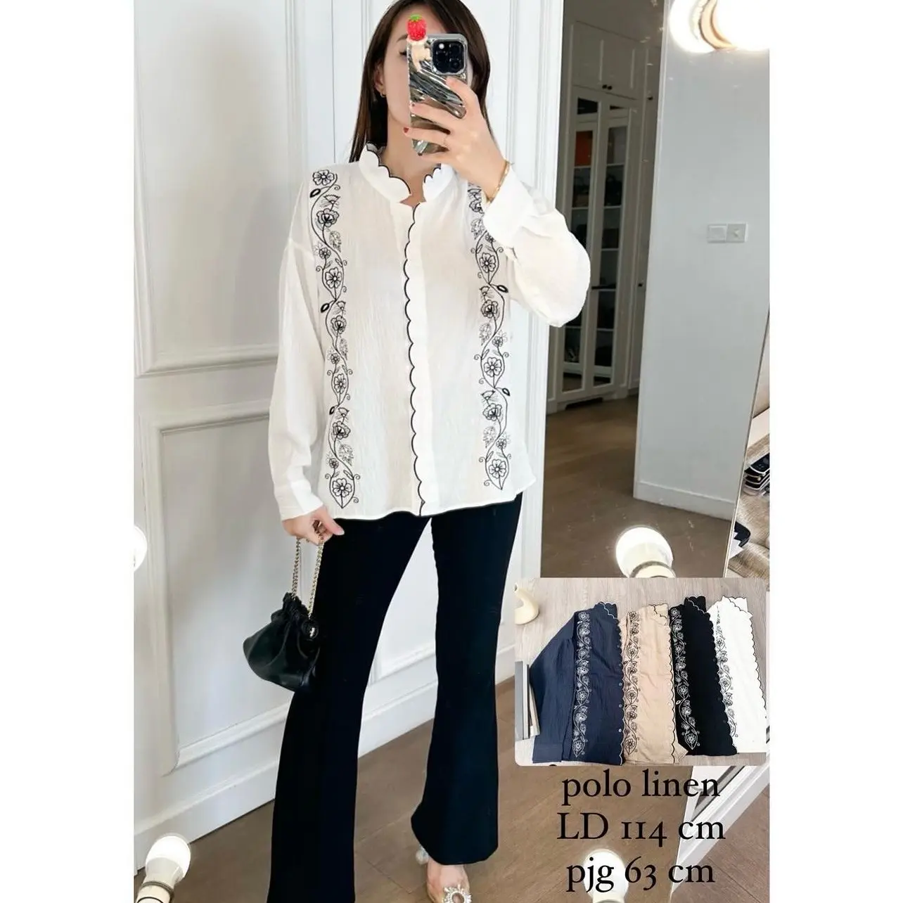 Kemeja Lucu Polo Linen