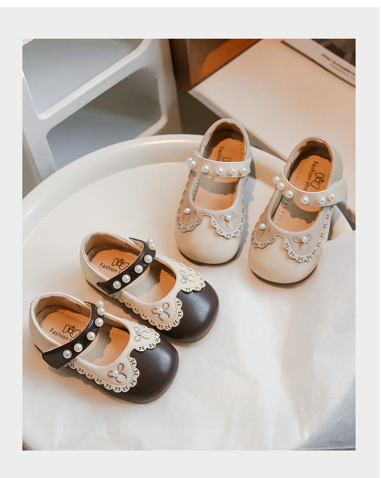 Product Introduction of Stylish Soft Bottom Slip-resistant Children's Leather Shoes 1