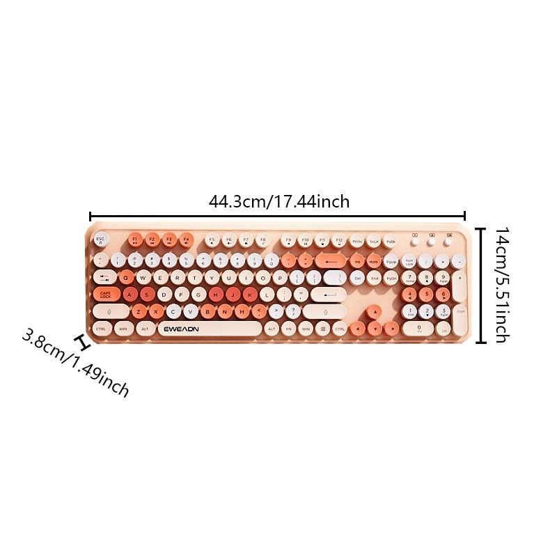 EWEADN Wireless Keyboard, Rechargeable Silent Keyboard, Bluetooth-compatible Office Keyboard, Compatible with Windows, Laptops, and Desktop PCs 1