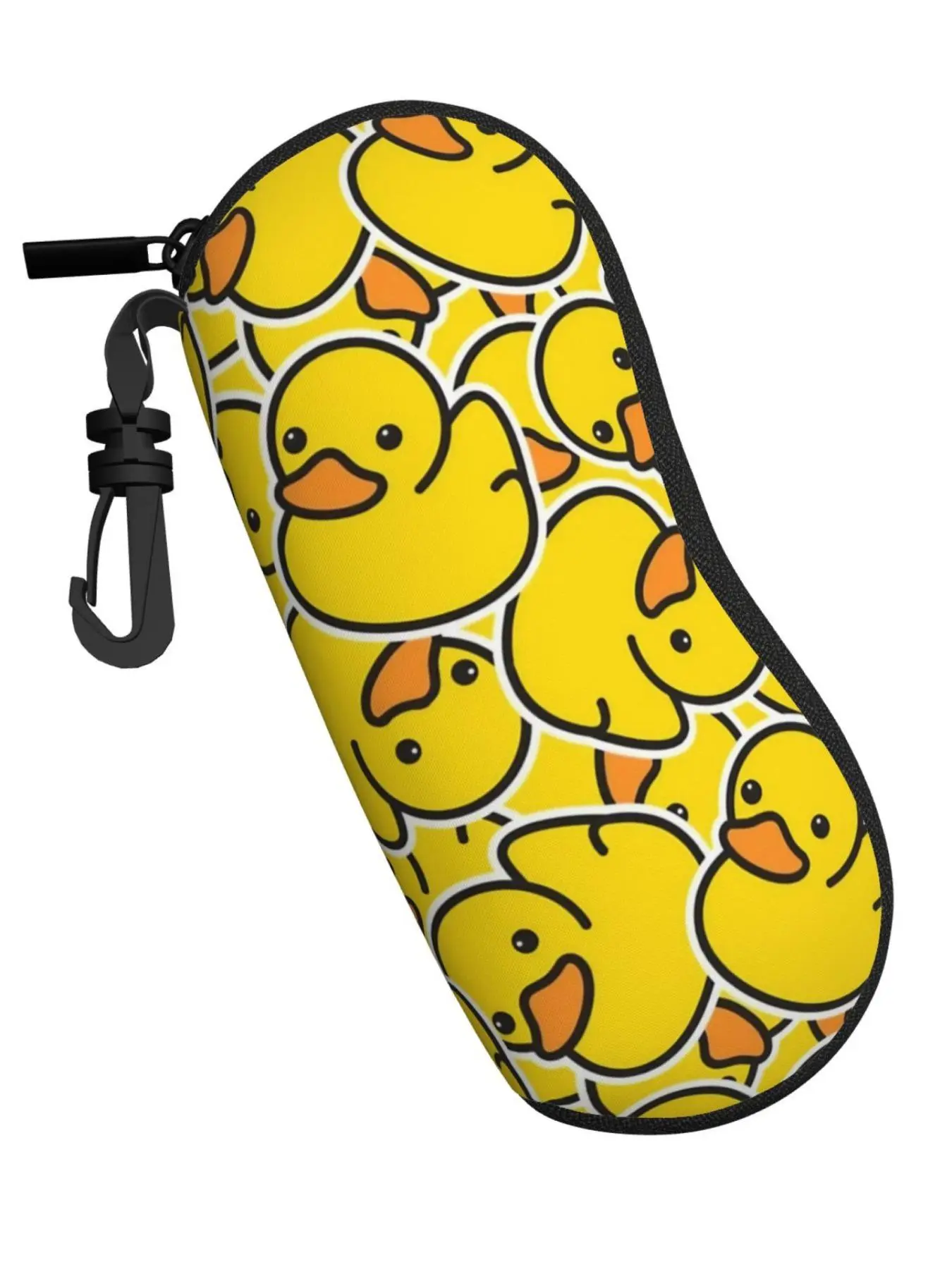 Cute Cartoon Duck Pattern Sunglasses Case, Soft Ultra Light Sunglasses Storage Bag, Glasses Case for Women & Men, Zipper Eyewear Accessories
