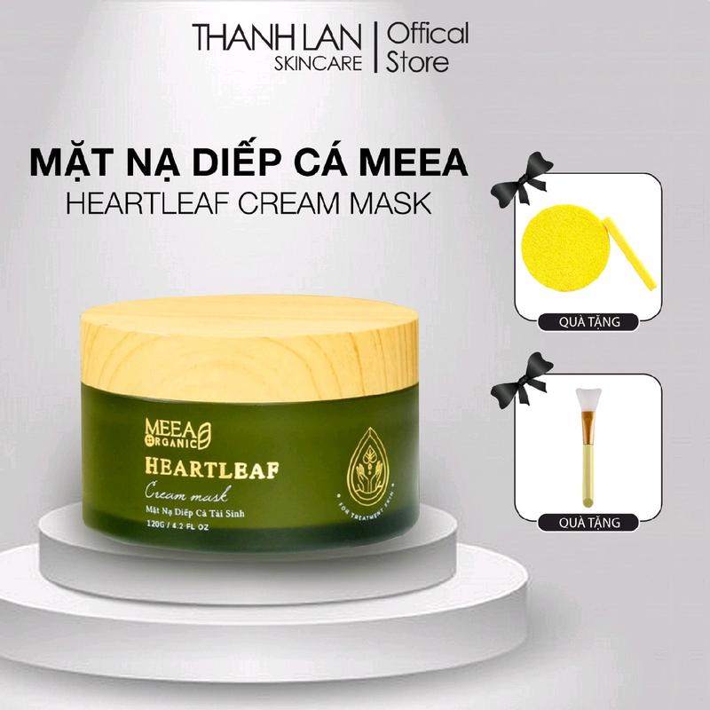 MẶT NẠ DIẾP CÁ MEEA 120g - Heartleaf cream mask - Hỗ trợ cấp ẩm và giảm mụn [ Kèm Cọ + Bông lau bọt biển ]  Skincare Làm Đẹp Da Cosmetics Nữ