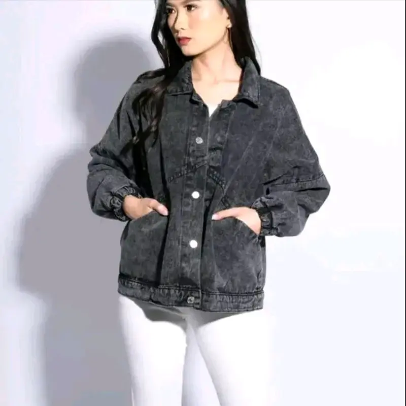 JAKET DENIM JEANS OVERSIZE VINTAGE WANITA JACKET JINS OVERSIZED KEKINIAN JAKET 1