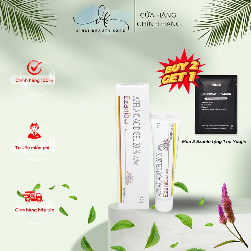 Kem dưỡng hỗ trợ giảm mụn, giảm thâm Ezanic Azelaic Acid 20% 15gram