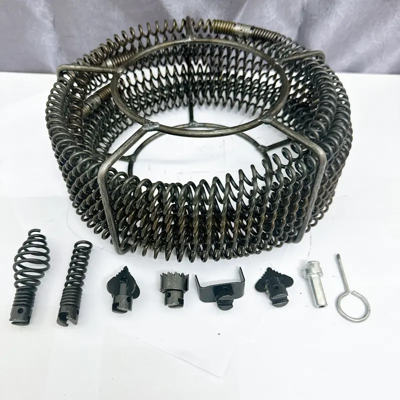 Bộ Dây Thông Tắc Cống Lò Xo Dùng Cho Máy Khoan ( Gồm Dây Lò Xo Phi 16 + 6 đầu thông + 1 đầu kết nối ) 3