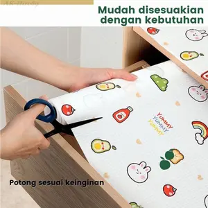 Alas Anti Minyak Noda Laci Meja Lemari Serbaguna 5meter Anti Taplak Alas Makan Piring Meja Lemari Pakaian Serbaguna