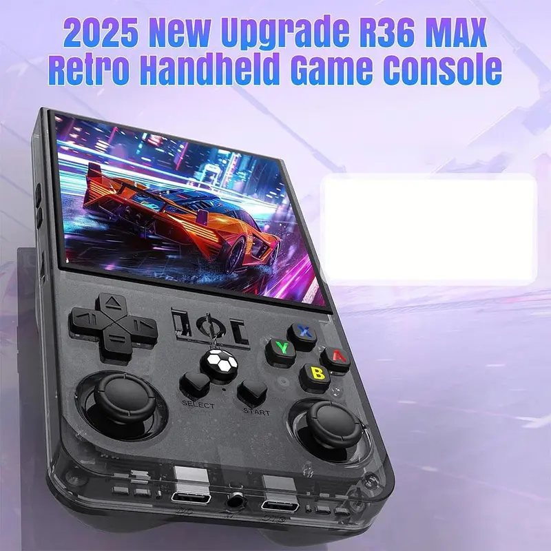 WUDS R36MAX Retro Video Game Console 3.5 IPS Screen 3000 mAh Open Linux System Portable Player Built-in 15000 Games, Gaming Products, Cyber, Durability 7