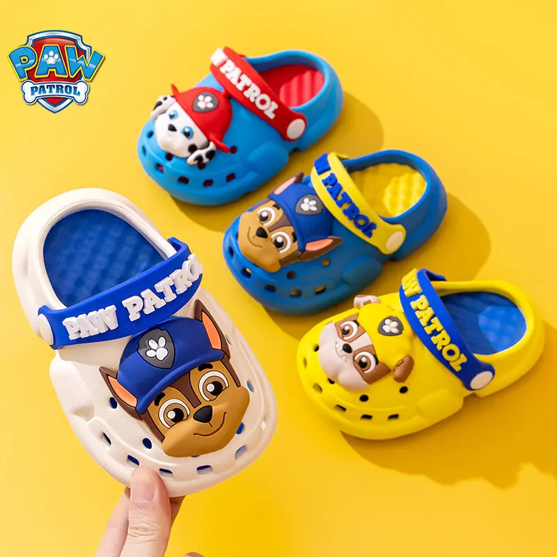 PAW Patrol Summer Hollow out Shoes Children Little Boy Eva Soft Bottom Home Slippers Non-Slip Cartoon Closed-Toe Slippers