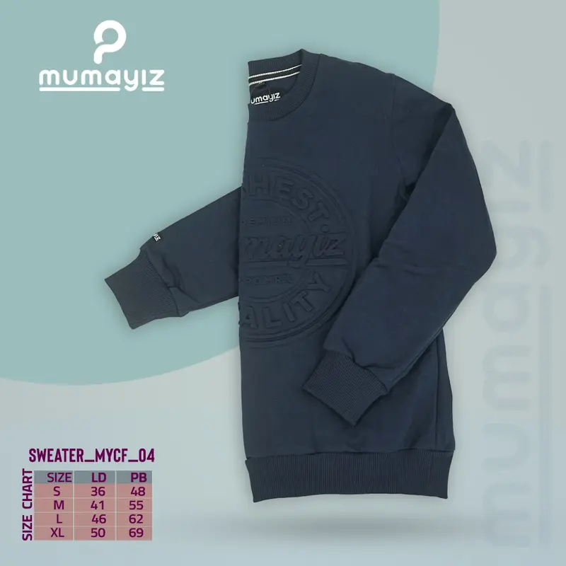 MUMAYIZ | Sweater CREEWNECK  EMBOSS anak dan Anak Remaja usia 4-15 tahun sweater  anak 2
