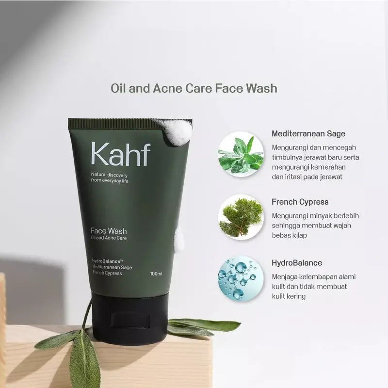 Kahf Face Wash Scrub Skincare Perawatan Wajah Pria dan Remaja untuk Kulit Berminyak Berjerawat Kusam dan Lelah Collection Acne Care, Triple Collection Oil, Skin Energizing & Brightening dan Gentle Exfoliating Scrub 6