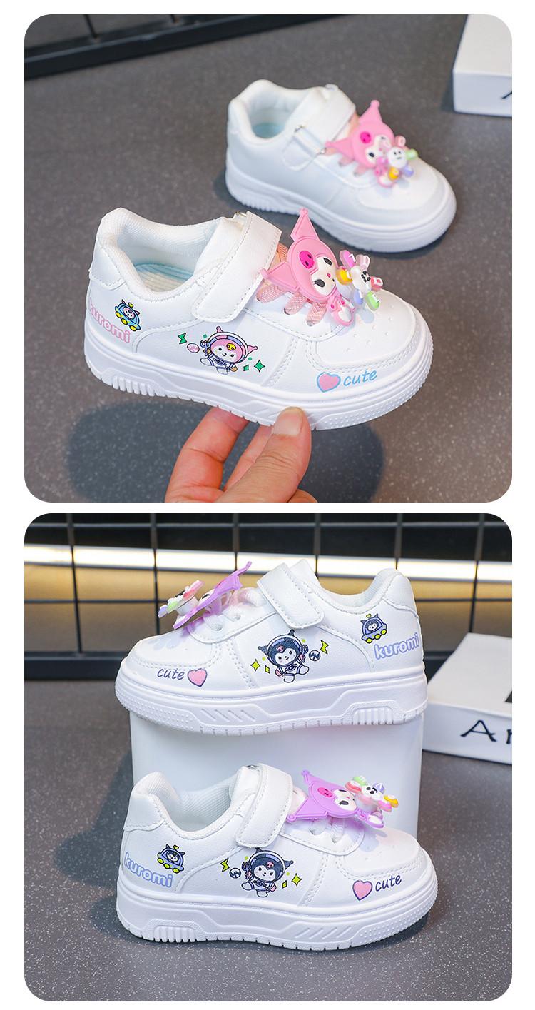 Product Introduction of 2025 Children Casual Shoes for Girls Spring New Fashion Korean Style Soft Bottom Anti-slippery Versatile Trendy Kuromi Baby Walking Sneakers 10