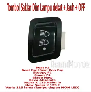 Saklar Lampu Tombol Dim 3 Titik Tec Revo Beat F1 Blade New Vario 125