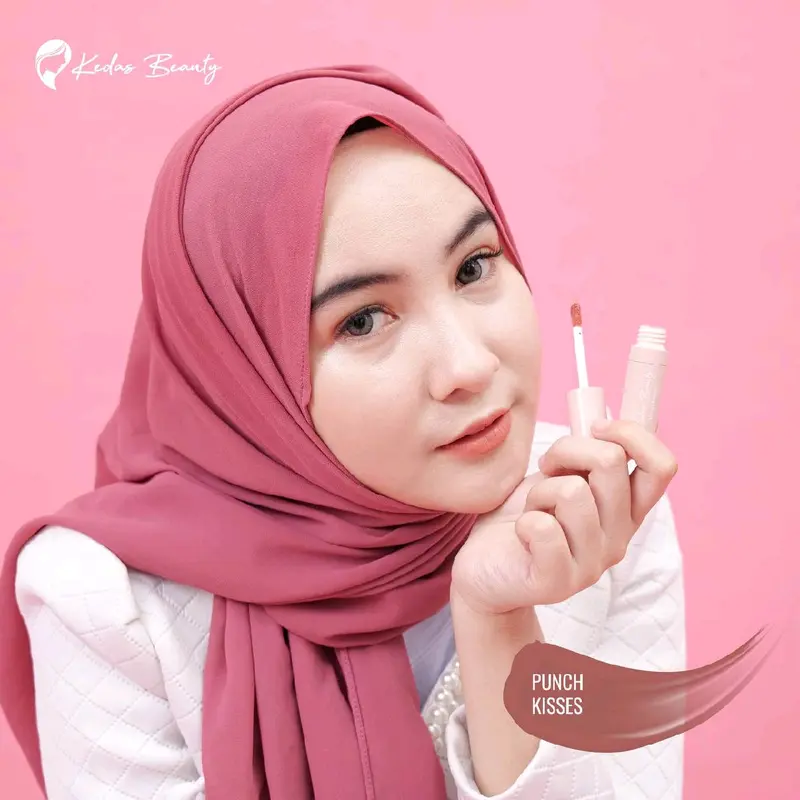Lip Velvet Kisses Kedas Beauty Bibir Kering Lipstick dengan Elastomer dan Minyak Ester - Lasting, Gloss 6