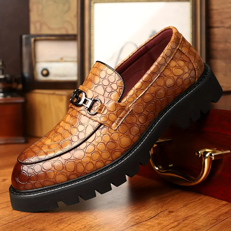 Men'S Classic Loafers - 36056, Casual Trendy Slip-On Shoes, All-Season Faux Upper & Lining, Rubber Sole, Round Toe, Low Top, Versatile for Daily, Vacation, Party Wear 6