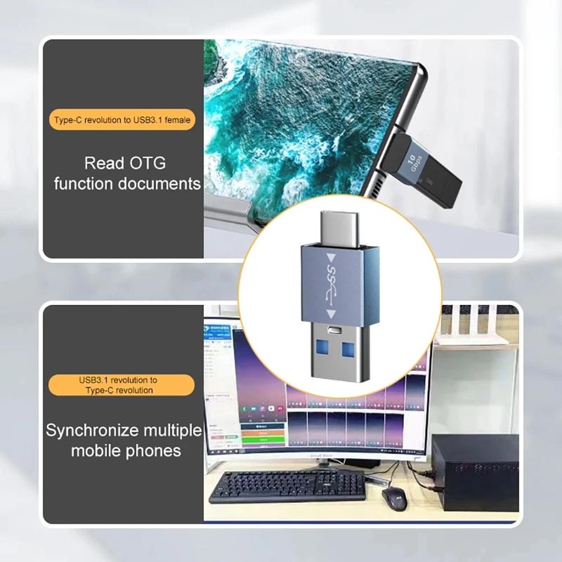 Product Introduction of อะแดปเตอร์ USB 3.1 ถึง Type-C OTG, ตัวแปลงที่ชาร์จเร็วข้อศอก 90 องศา, อะแดปเตอร์ข้อมูล USB3.1 ถึง USBC, 10Gbps, เข้ากันได้กับ Macbook Pro Type-C To Type-C 4
