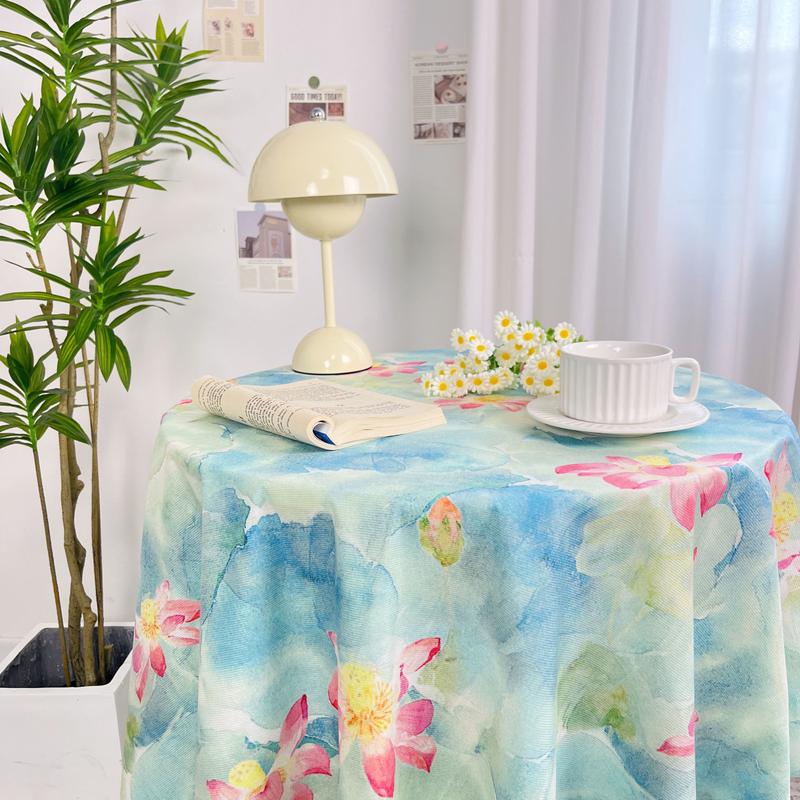 Product Introduction of Alas Meja Berpetak Bunga, Bahan Flanel, Gaya Selebriti Internet, Sesuai untuk Gadis Muda, Kusyen Kain Meja Pelajar, Kain Latar Belakang Fotografi 19
