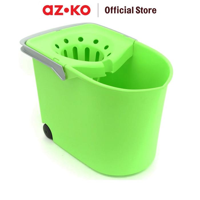 Gambar TATAY 12 LTR EMBER PEL PERAS RECTANGULAR DENGAN RODA - HIJAU LIME dari AZKO ID Kota Bekasi Tokopedia