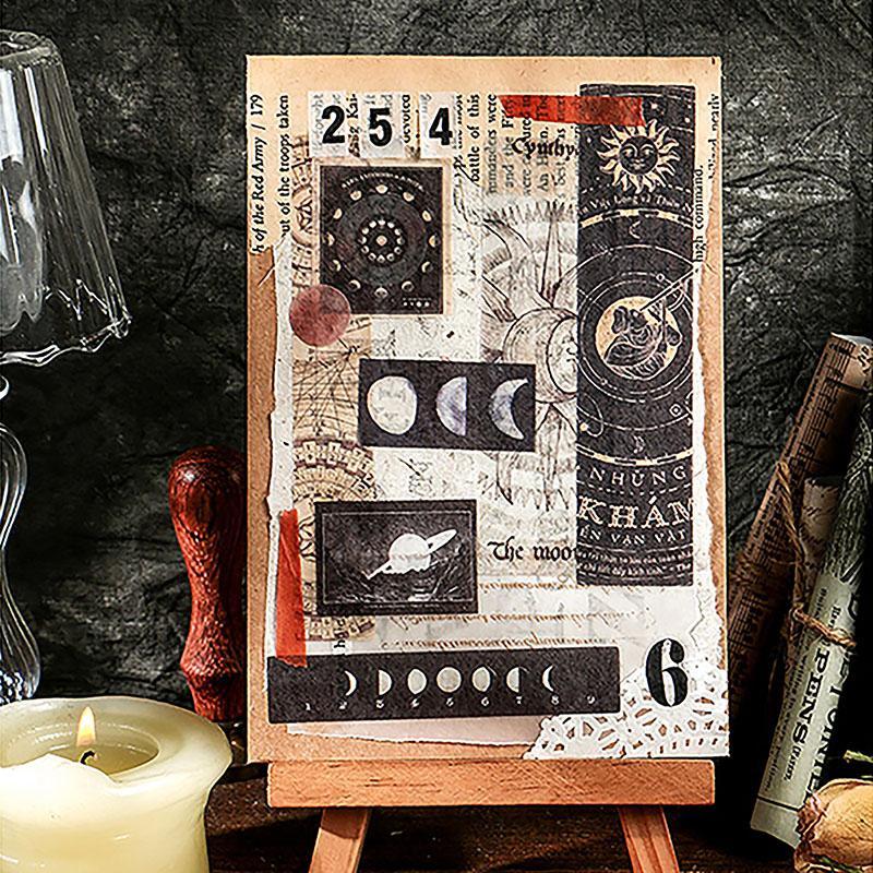 Vintage Washi Sticker, 40 Sheets/set Antique Decals for Scrapbooking & Stamping, DIY Aesthetic Stickers for for Journaling Supplies, Gift Wrapping, Photo Albums Cards Diy Projects 6