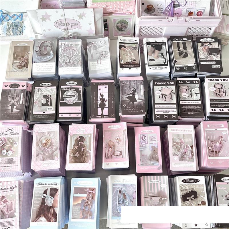 Set 50 Sticker Nhãn Dán Niêm Phong Coquette Bow, Đồ Gói Kpop Hàn 1