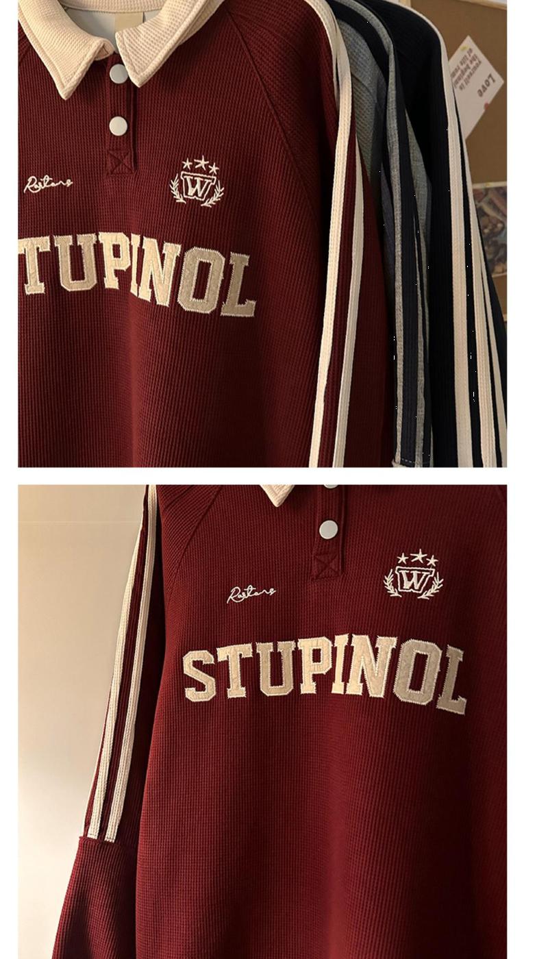 Product Introduction of Áo Polo Phong Cách Preppy Mỹ, Hàng Mới Về Năm 2024, Thiết Kế Sọc Và Màu Tương Phản, Chắp Vá, Dành Cho Nam Và Nữ, Dáng Rộng Vừa Vặn, Dài Tay, Áo Mặc Bên Trong Cơ Sở, Thời Trang Menswear Shirt 5