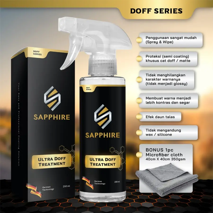 ULTRA DOFF TREATMENT | Sapphire Doff Series Motor Matte Paint Coating