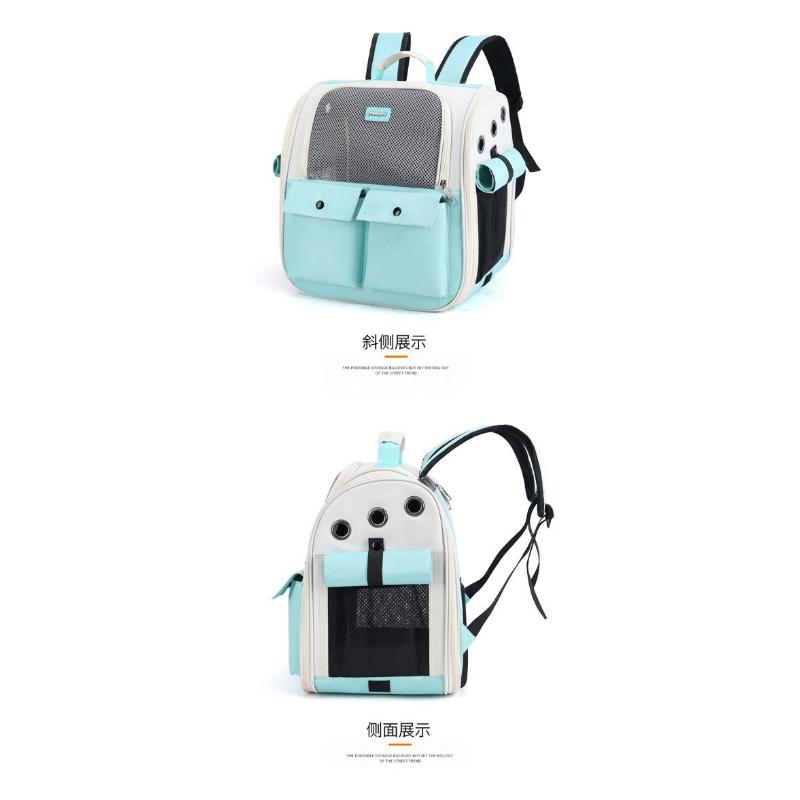 Product Introduction of Pet Cat Bag Portable Portable Space Capsule Dog Small And Medium-sized Dog Foldable Side-open Breathable Single And Double Shoulder Back 16