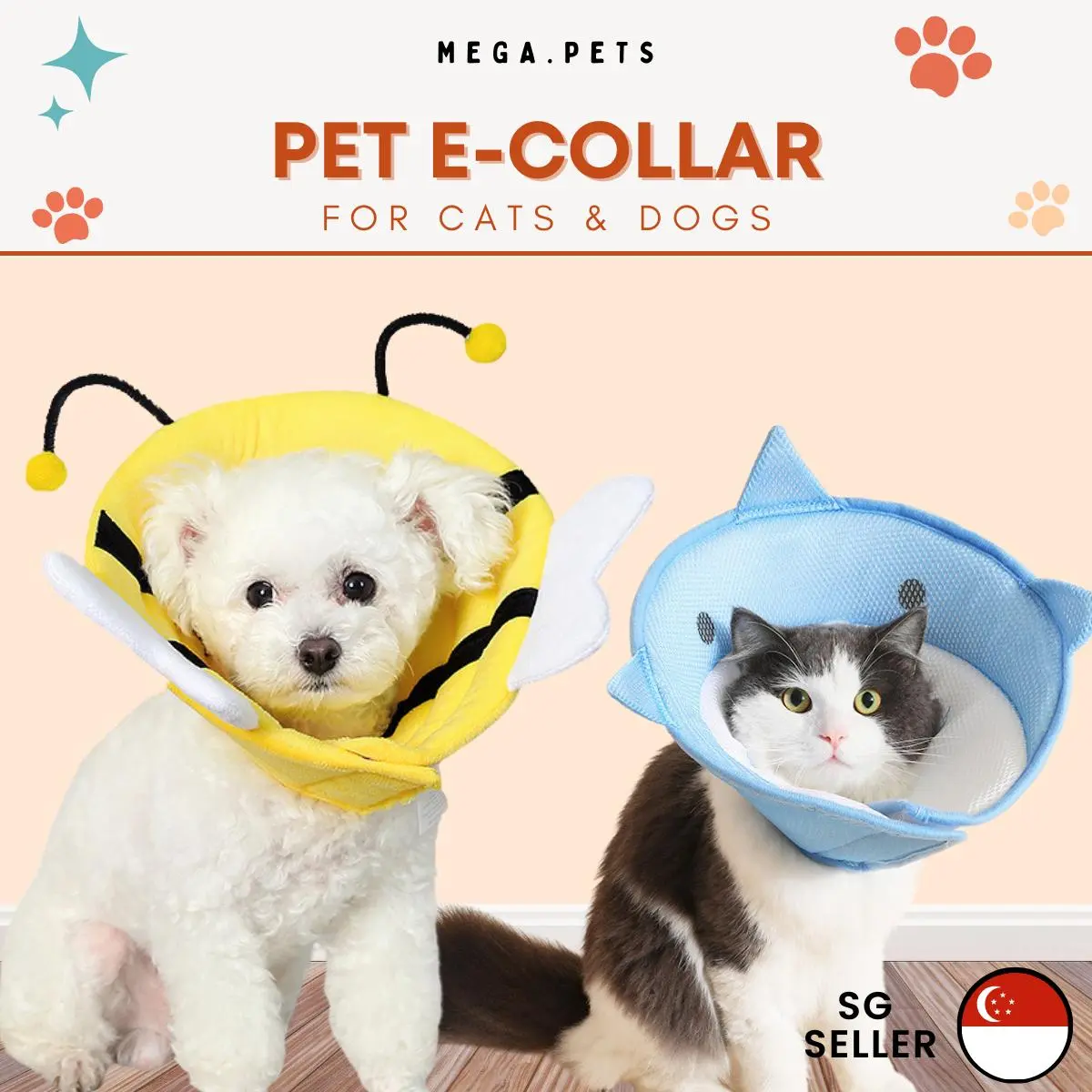 Pet dog cat cone soft e-collar protective shield for recovery surgery wounds itchy sensitive skin