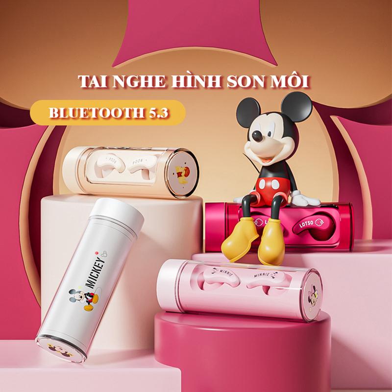  Tai Nghe Hình Thỏi Son Disney HB 63 Buetooth 5.3 Chức Năng Cảm Ứng Call Đàm Thoại Chơi Game Không Độ Trễ Pin 5h Nhét Tai Bluetooth 