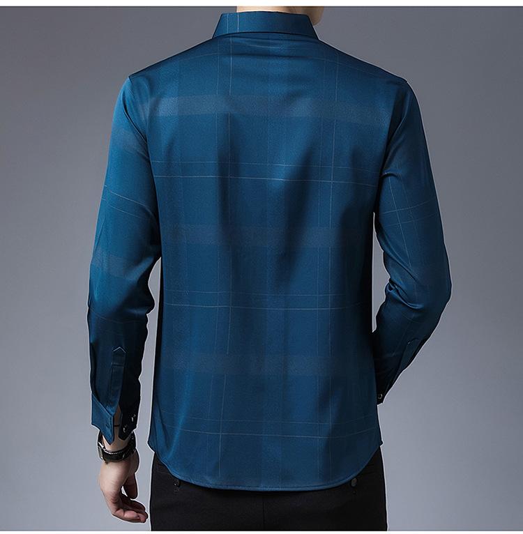 Product Introduction of Áo Sơ Mi Nam Dài Tay, Phong Cách Doanh Nhân Thường Ngày Áo Sơ Mi Kẻ Sọc, Thích Hợp Cho Mùa Xuân Và Mùa Thu, Hàng Mới Về Năm 2024 8