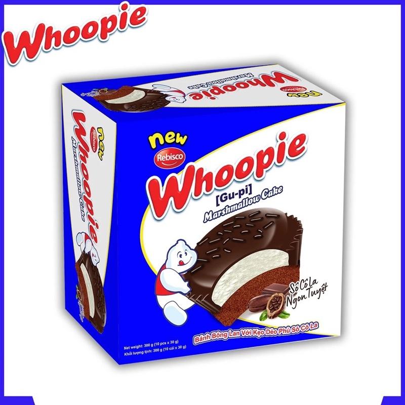  Combo 2 Hộp￼ Bánh CupCake phủ Socola nhân Kẹo Dẻo Marshmallow -Hộp 10 cái- Chính hãng Whoopie 