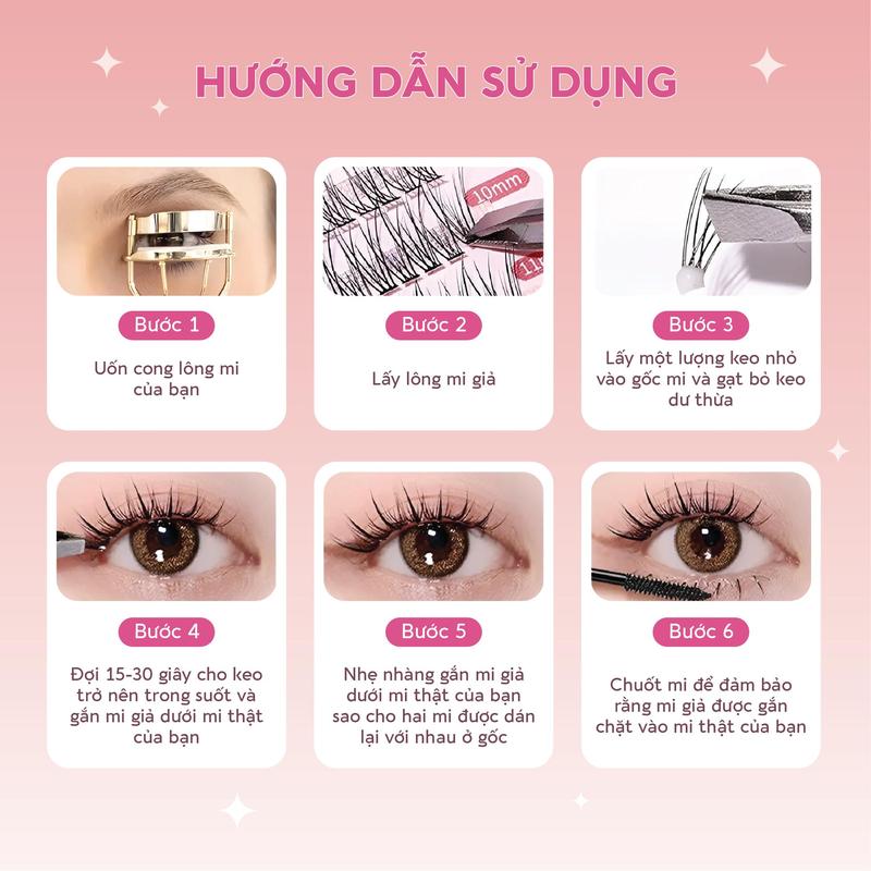 (Quà Tặng) - 1 Hộp Nhỏ Lông Mi Giả Tự Nhiên Phân Loại Ngẫu Nhiên Anime baby - Tai Thỏ - Sunflower - Douyin 4
