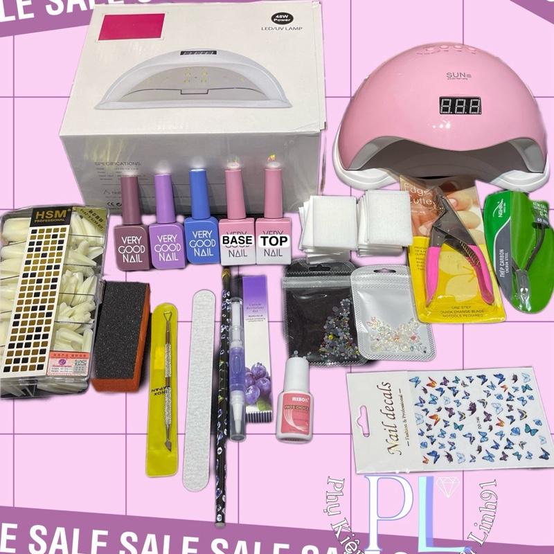 COMBO NAIL CHÁY KHÉT 19 MÓN ĐẦY ĐỦ CƠ BẢN . SƠN GEL MÀU NGẪU NHIÊN( Sơn gel có mùi nhé) máy Hơ Gel Màu Ngẫu Nhiên.