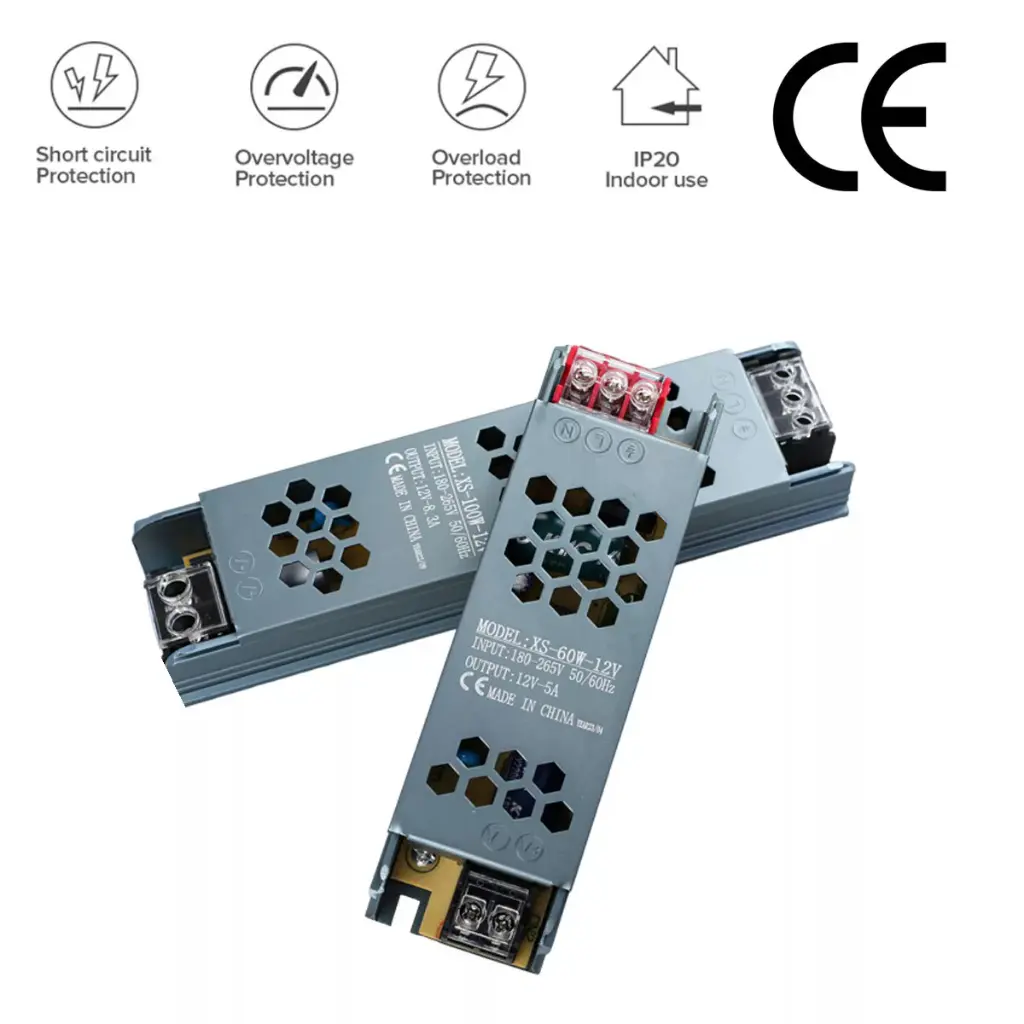 LED Driver Power Supply Lighting Transformer DC 12V 24V Lighting Transformer 60W - 100W Power Supply Driver