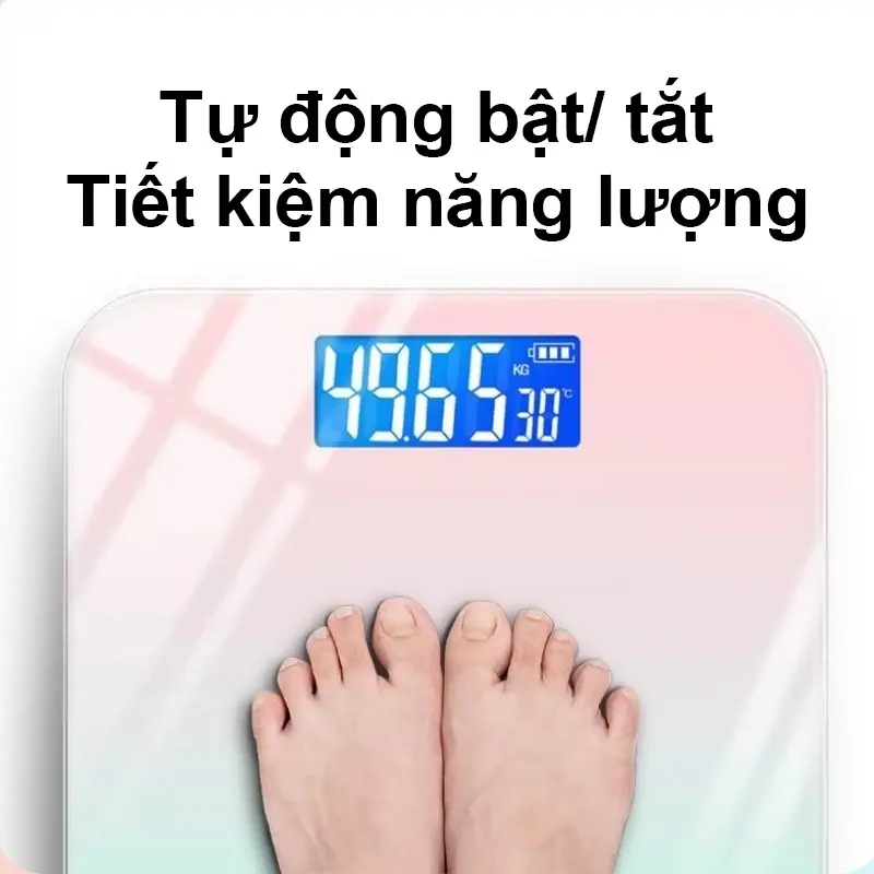 OOKAS Cân điện Tử cân sức khỏe điện tử Cân Gia Đình Trọng Lượng Tối Đa 120Kg Tiện Lợi Cho Gia Đình.Cân sức khỏe điện tử thông minh có màn hình LED, sạc USB 2