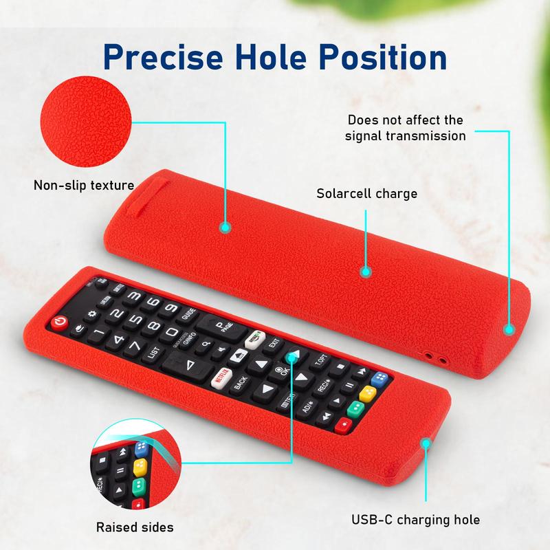 Product Introduction of Silicone Remote Control Case, 1 Count Dustproof Remote Control Cover, Remote Control Protector for LG AKB73715603 7