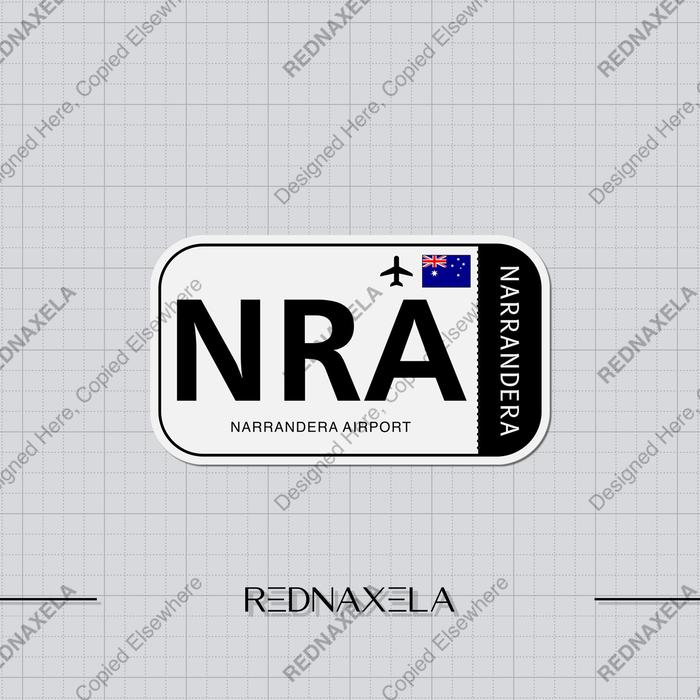 Nra Retail Code Sign Jual Stiker Vinyl Narrandera Airport Code NRA Sign Sticker - Kab. Bogor ...