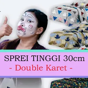 SPREI TINGGI 30 CM DOBEL KARET ANTI GESER Bantal Guling Kain SPREI TINGGI 30 CM DOBEL KARET ANTI GESER Bantal Guling Kain