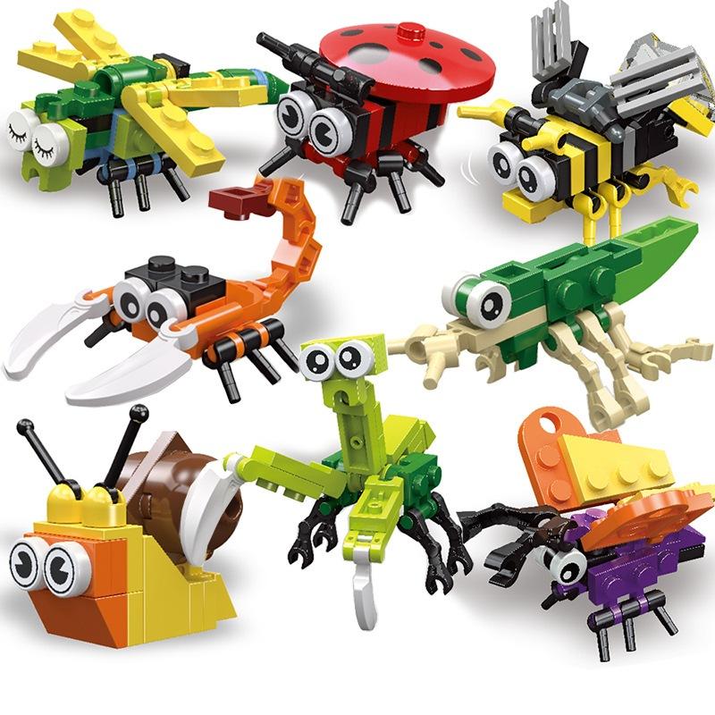 Combo 12 Bộ Đồ chơi Lắp Ráp Côn Trùng, Động Vật, xe tăng máy bay, khủng long giúp các bé khám phá thế giới với đa dạng các sinh vật khác nhau hộpquà lego