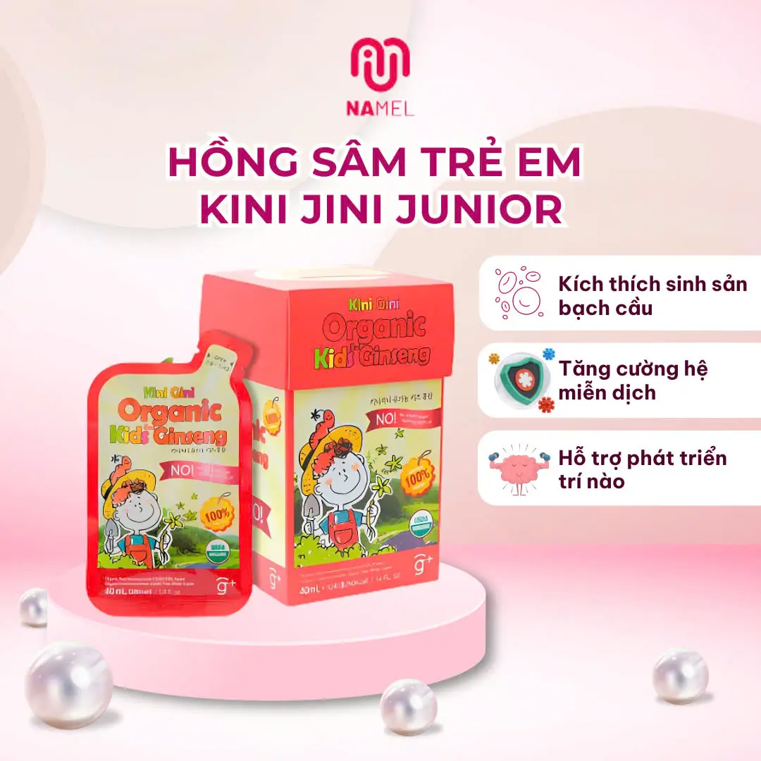 Hồng Sâm Cho Bé KJH Kini Jini Kid - Nước Sâm Hàn Quốc Giúp Cải Thiện Sức Khỏe Cho Trẻ , Tăng Cường Hệ Miễn Dịch