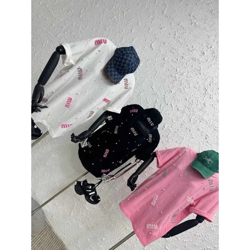 ￼Áo Thun Đính  Ngọc Đá  ,Chất Cotton Co Giãn, Thoáng Mát Nữ Women Top 7