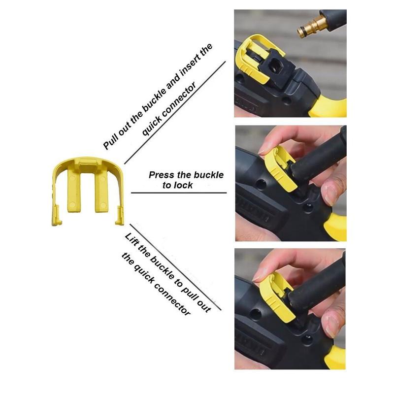 Durable Yellow C Clips Replacement Cleaning Tools Plastic Connector Replacement Home Appliance Parts Car Wash Quick Connector For Karcher K2 K3 K7 Pressure Washer 5