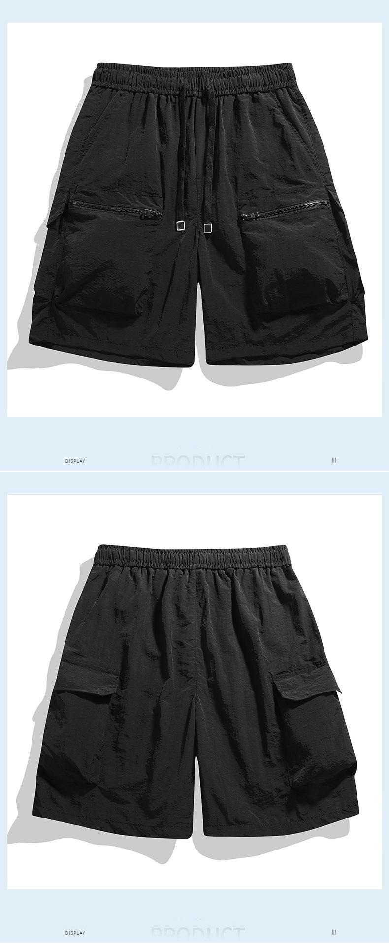 Product Introduction of 2025 Summer Couple's Solid Color Cargo Shorts Men - Breathable & Loose Fit, Trendy Casual Sports Shorts for Men & Women, TikTok Viral! 12