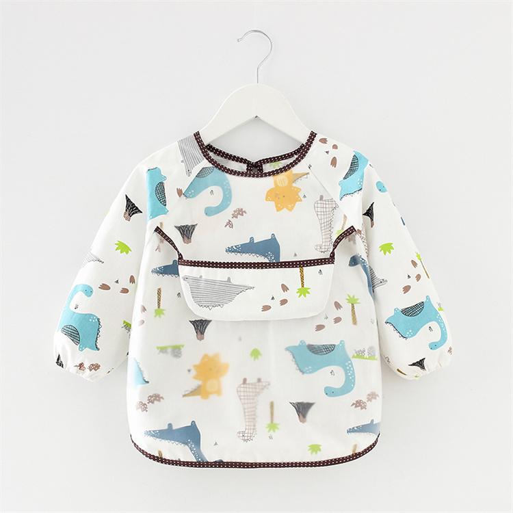 Product Introduction of Newborn Baby Bibs Blouse Waterproof Long-sleeved Reverse Dressing Infant Eating Clothes Apron Bib Protective Clothing 13