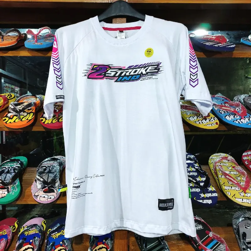 KAOS 2 TAK LENGAN PENDEK NEW MEKANIK AMATIR ORIGINAL KAOS DISTRO RACING PRIA Crew Neck Hitam 6